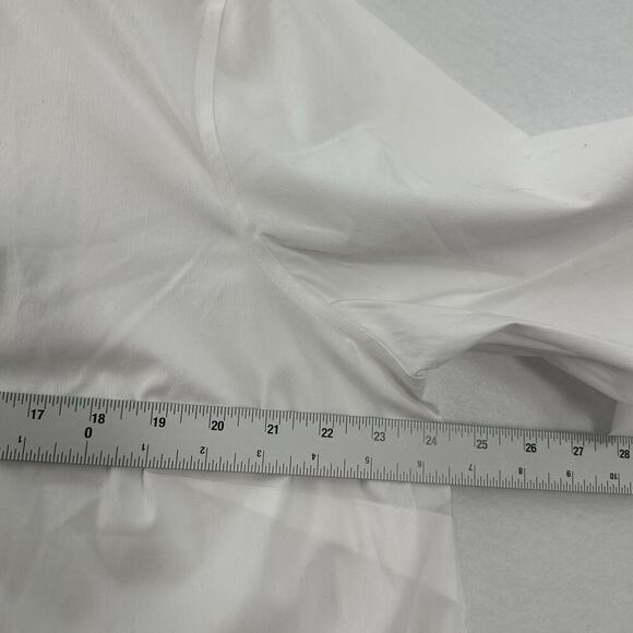 New Foxcroft Button Front Non Iron Shirt Womens 1X White Capsule Office Career - Picture 11 of 13